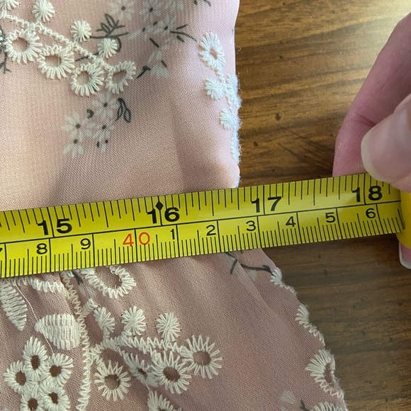 Dress the Population Women's River Fit & Flare Midi Dress Blush Multi Eyelet XXL - Picture 15 of 16